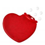 Cukorka szív alakú dobozban, piros (1484-08)
