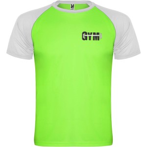 Indianapolis rvid ujj uniszex sportpl, fluor green, white (T-shirt, pl, kevertszlas, mszlas)