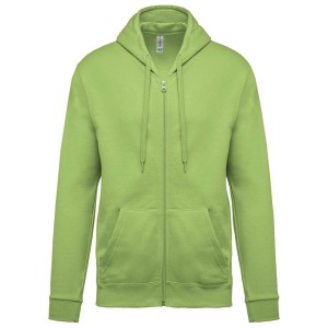 Kariban kapucnis, cipz�ras f�rfi pul�ver, Lime