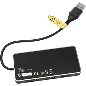 SCX H20 8-in-1 USB eloszt dupla bemenettel s 6 port, fekete (powerbank)